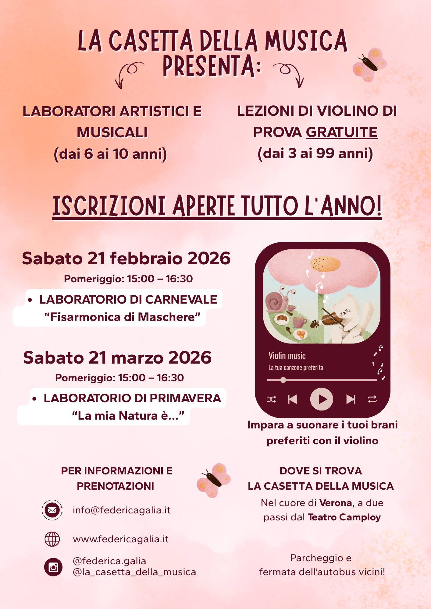 ISCRIZIONI APERTE TUTTO L'ANNO